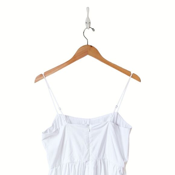 J. Crew Midi Dress A-line Stretch Cotton Poplin White sz 2 NWT Adjustabl… - Picture 8 of 14